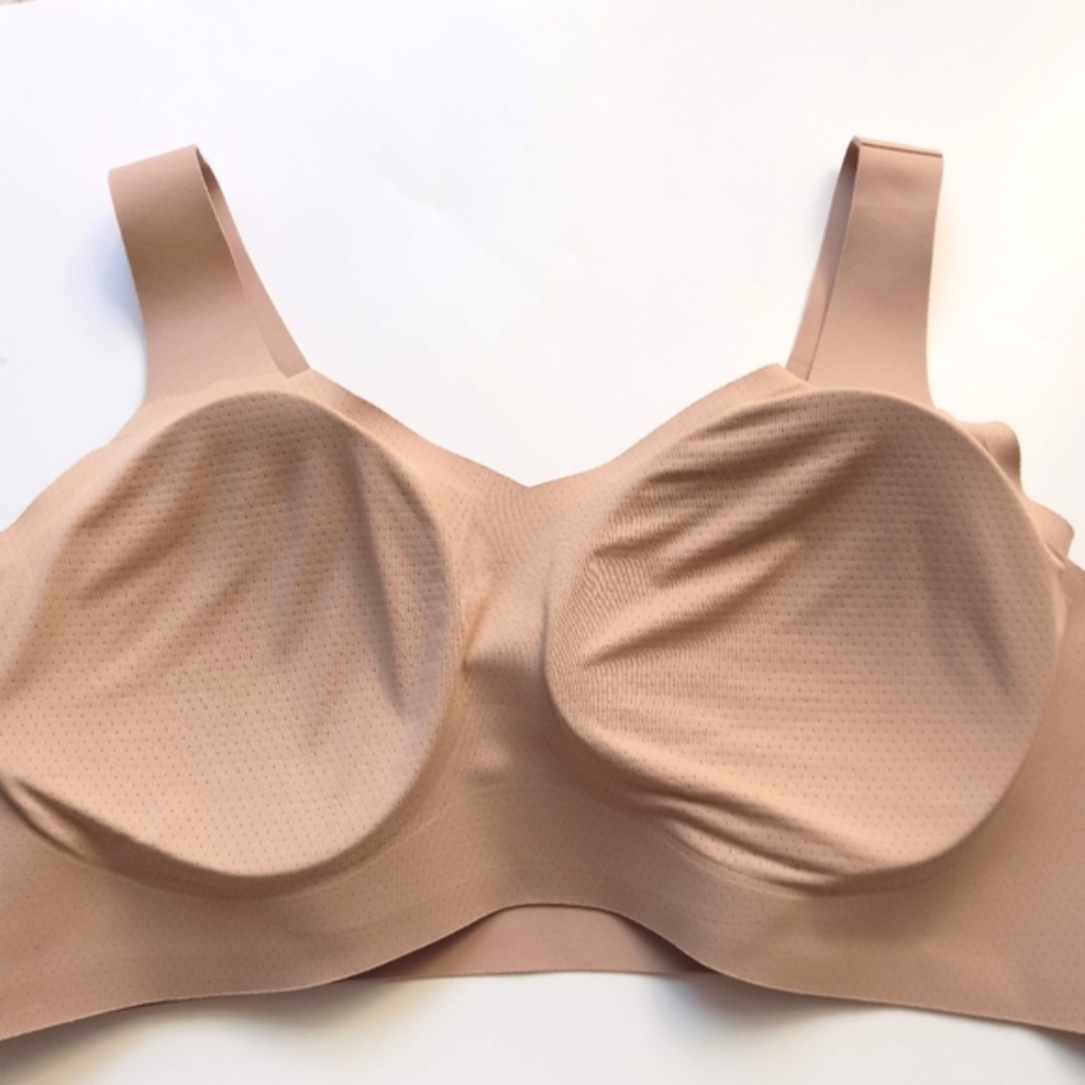 Honeylove V Neck Bra 3X Sand Wireless Seamless Pullover Comfort - Picture 11 of 16
